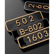 Vertical Gold Number with Light Unit Number Plate
