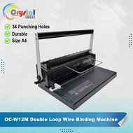 Officom W12M Wire Binding Machine A4 Size for Double Loop Ring Binder Heavy Duty Notebook Project Sc