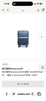國泰 x Samsonite 20吋 行李箱