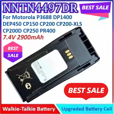 New 2900mAh 7.4V NNTN4497DR Walkie Talkie Battery for Motorola P3688 DP1400 DEP450 CP200D CP250 PR40