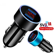 12V-24V 3.1A 5V Car Charger Dual USB 2 Ports With LED Display Universal Phone Charger Fast Charging 