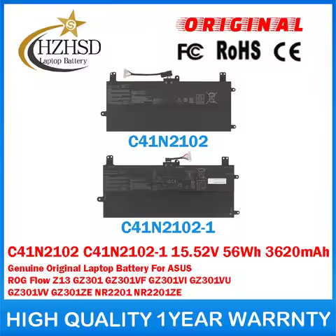 C41N2102 C41N2102-1 15.52V 56Wh 3620mAh Genuine Original Laptop Battery ForASUS ROGFlowZ13 GZ301 GZ3