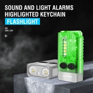 Boruit V10 LED EDC Mini UV Keychain Flashlight 650LM Magnetic Suction Type-C Charging IPX4 Waterproo