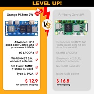 【Leyo Mall】 Orange Pi Zero 2W 1GB RAM Single Board Computer Zero2 W DDR4 Allwinner H618 WiFi-BT Oran