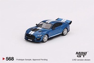 Mini GT 1:64 Shelby GT500 Rồng rắn khái niệm Ford hiệu suất màu xanh mô hình đúc Khuôn Xe