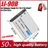 3.6V 1350mAh LI-90B 92B Charger Battery for Olympus Tough TG-1 TG-2 TG-3 Red TG-6 TG-4 TG-5 SH-50 SH