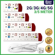 SIRIM Trailing Socket Plug Extension Multiple Power Strip Plug Adapter Adaptor Holder Wire Outlet Mu
