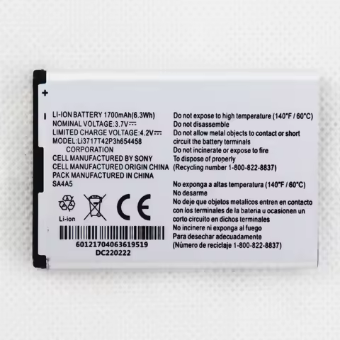 Original 1700mAh Li3717T42P3h654458 Battery For ZTE MF63 AC60 EUFI890 AR918B Mobile Phone