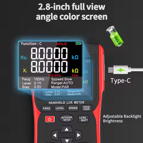 Professional ZOYI ZT-DQ02 LCR Bridge Meter High-Precision 18650 Lithium Battery Internal Resistance 