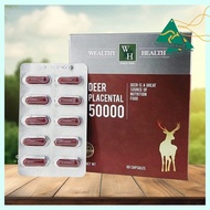 [AUS Direct Import] Wealthy Health Deer Placental 50,000mg 60 / 100 Capsules Deer Placenta
