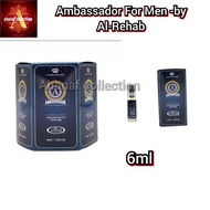 Ambassador For Men - 6ml (.2oz) Roll-on Perfume Oil by Al-Rehab (Box of 6)
