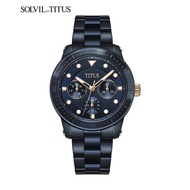 Solvil et Titus W06-03147-015 Women's Quartz Analogue Watch in Blue Dial and Stainless Steel Strap