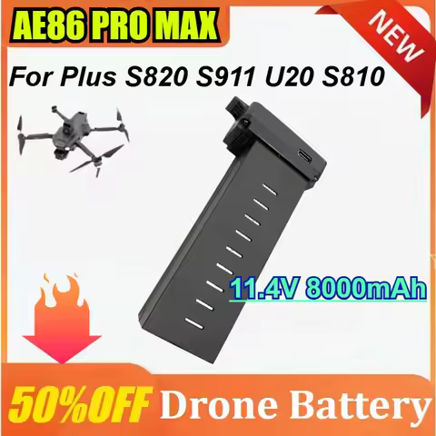 11.4V 8000mAh AE86 PRO MAX 8K Drone Battery for AE86 PRO MAX Plus S820 S911 U20 S810 for Carbon Fibe