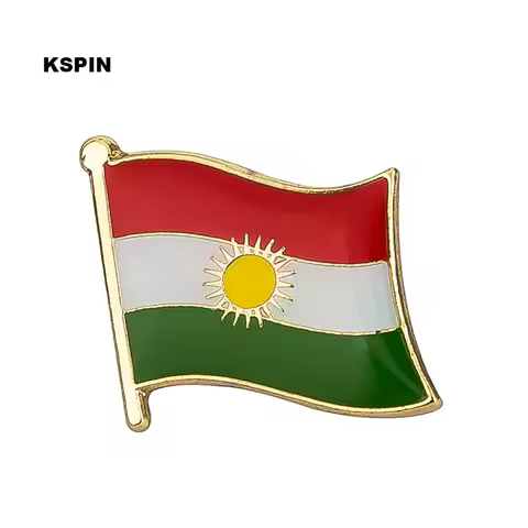 KURDISTAN Flag Badge Pin Lapel Pin Badge for Backpack