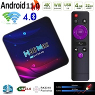 H96 MAX Smart TV Box Android 11 4K HD Google Voice Control 2.4G/ 5G Wifi Bluetooth Receiver Media Player HDR USB 3.0 Set Top Box TV Receivers