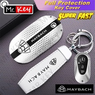 [Mr.Key] New Style MAYBACH Key Case Cover for W223 GLS600 S680 S480 4MATIC EQS 680 Keychain Key Fob