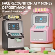 Children's cartoon password box money bank ATM machine safe music automatic roll up deposit machine 
