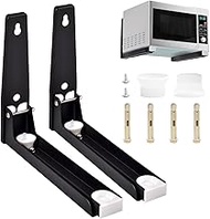 Pack of 2 Microwave Wall Brackets Stainless Steel Microwave Holder Wall Foldable and Extendable Arms