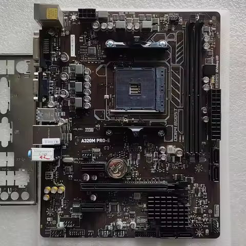 Used A320M PRO-E Motherboard AMD A320 Chipset AM4 Socket DDR4 VGA DVI for MSI