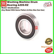 Heavy Duty 6205-2RZ Washing Machine Drum Bearing Samsung / Haier / LG