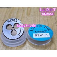 Thread table M3x0.5 (3x0.5) L+R+T (LRT) bolt external threading tool