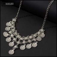 MELEN Coin Necklace, Bohemian Style Vintage Tassel Necklace, High Quality Versatile Bohemian Necklac