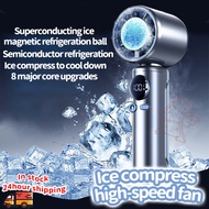 🔥Ready Stock🔥 Ice-Cooling High-Speed Fan/Portable Fan Mini Fan/Cordless High Speed Handheld Fan/Mini