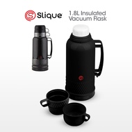 SLIQUE Vacuum Flask w/ 2 Cups 1800ml Keep Water Cold up to 24hrs Hot up to 12hrs Drinkware Essential