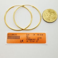 Subang Bulat Plain Besar Emas 916 Yon Hing