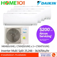 Daikin Inverter Multi-Split AirCon MKM85VVMG/CTKM25VVMG x 3 + CTKM71VVMG