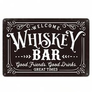 Whiskey Bar Vintage Metal Sign - Waterproof And Weather Resistant Dad's Bar Wall Decor For Home, Gar