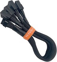 PCIe 5.0 Extension 16 Pin(12+4) to 4X 8 Pin Female PCIe Sleeved Cable Compatible with GPU 3090Ti RTX