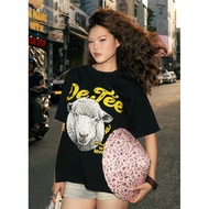 SHEEP Form BOXY Unisex White and Black T-shirt - de tée