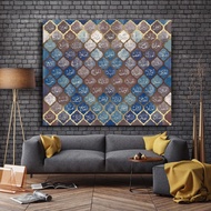 99 Names of Allah Asma Ul Husna Geometric Islamic Canvas Wall Art, Sacred Divine Names Decor with So