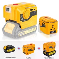 Portable Inverter for Dewalt 20V Battery 200W DC to AC 120-220V Adapter with USB Type-C Port 280LM L