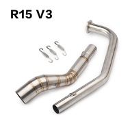 R15Exhaust front section R15  Motorcycle V3  MT125Suitable for Yamaha Stainless Steel V2MT15  ANDA