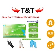 [Wholesale Specialist] Vietglove Powderless Medical Gloves 1 Box Of 100 Nitrile Ezcare 3 Colors White, Blue, Black.