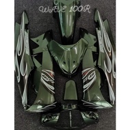 coverset Honda Wave 100R /100hijau lumut Api