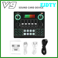 FJDTY V9 Sound Card Live Sound Card For PC Cellphone Youtube HIFI Mixer Record Singing Equipment set