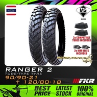 TAYAR KOMBO FKR TYRE RANGER 2 90/90-21 + 120/80-18 + TUBES (DUAL SPORTS) FOR KAWASAKI KLX150BF, KLX4