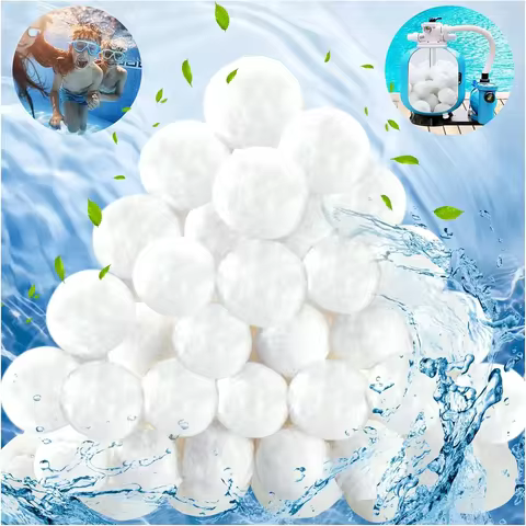 Pool Filter Balls for Sand Filter Pump,Reusable Fiber Filter Media for Swimming Pools Fish Tanks San