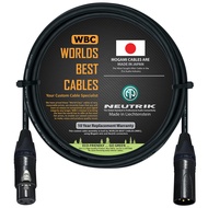 Custom Made – Balanced Microphone Cable - Mogami 2549 (Black) wire and Neutrik NC3MXX-B & NC3FXX-B G