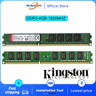 Walram King ston RAM 4GB 4G Giá Trị RAM DDR3 PC3 10600u 1600MHz King ston Bộ Nhớ RAM Cho Máy Tính Để
