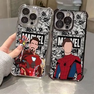 Marvel Faceless Hero Ironman Electroplated Case For Samsung A57 5G A37 A17 A07 TPU Clear Phone Casin