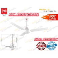 [[SINGLE PACK]] KDK K12V0 WH/PBR Kipas Siling / Ceiling Fan / Regulator Type (120cm/48″)