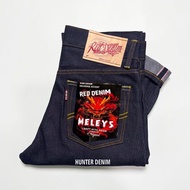 RED DENIM Selvedge Denim Pants 15oz Raw Denim Sanforized Selvedge Accent
