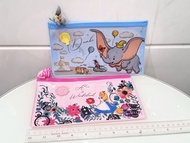 💯全新 Disney 小飛象 Dumbo 愛麗絲 Alice 透明 上學 文件 文具 旅行 護照套 收納袋 Zip bag