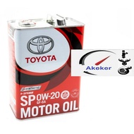 Toyota Motor Oil SP 0W20 Gf-6a 08880-13206 1L 08880-13205 4L Made In Japan