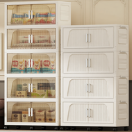 L45-95cm (3-5 Layers) Double Doors Storage Box Multipurpose Stackable Foldable Storage Cabinet
