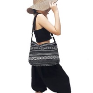 Woven Bag Cotton Women bag Shoulder bag Crossbody Bag Sling Bag Black
